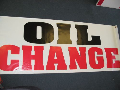 OIL CHANGE Banner Sign NEW Larger Size for Car Wash Shop Lube filter