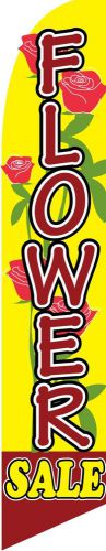 Flower Sale Yellow Super Feather Sign Flag 15ft Flutter Swooper Banner bnf