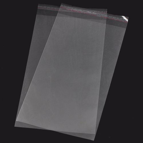200PCs Self Adhesive Seal Plastic Bags 18x31cm(Usable Space 18x28.5cm)