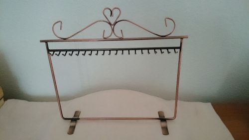 COPPER NECKLACE  JEWELRY ORGANIZER STAND  &#039;20 HOOKS&#039;  (FREE SHIP)