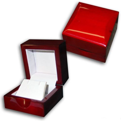 1 Cherry Wood  Earring Jewelry Display Gift Box