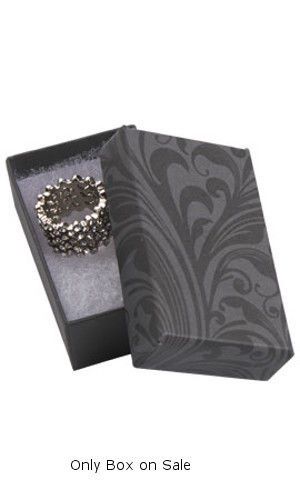 New 50 Boxes Black or White Elegant Jewelry Box with Cotton 2 1/2  x 1 1/2  x  7/8