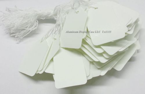 TA 1315 White Jewelry String Tags 1 1/8&#034; x 1 3/4&#034; (pkg of 100)