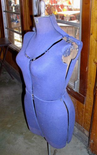Vintage antique  dress form adjustable mannequin pedestal or table top for sale