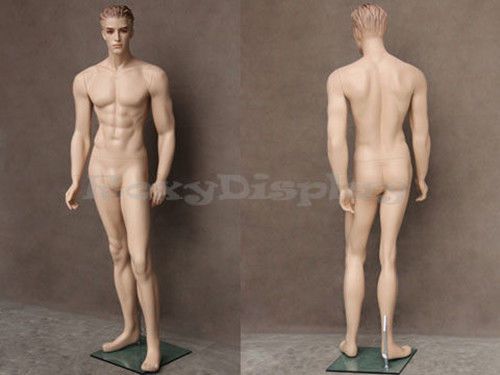 Male Fiberglass Realistic Mannequin with Molded Hair Dress From Display #MZ-WEN3
