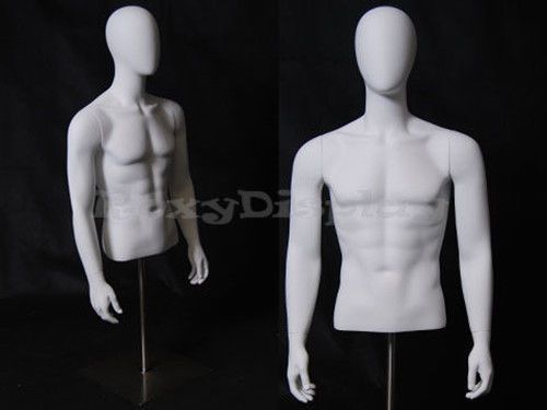 Table Top Egghead Male Mannequin Torso With nice figure and arms #MD-EGTMSA