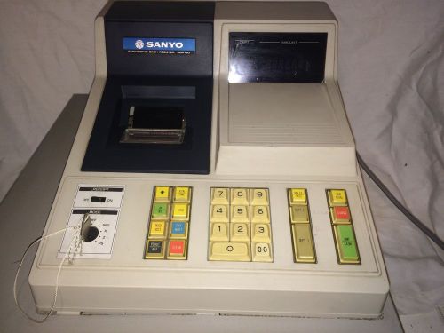 SANYO ECR-160 ELECTRONIC CASH Register. WORKING CONDITION, WITH KEY. VERY NICE!