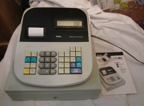 USED ROYAL 435DX ELECTRONIC CASH REGISTER - 16 DEPARTMENTS / 800 PLUs / 8 CLERKS