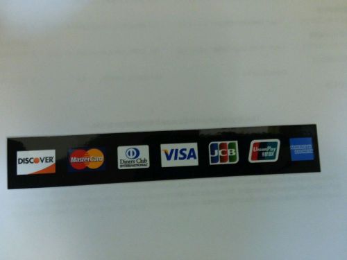 Visa / MasterCard Logo Credit Card Logo Decal Sticker Display Signage