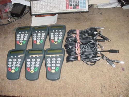 Lot of 6 hypercom p1320 pinpad usb (pci-ped) point of sale pin pads w/cords. &gt;h3 for sale