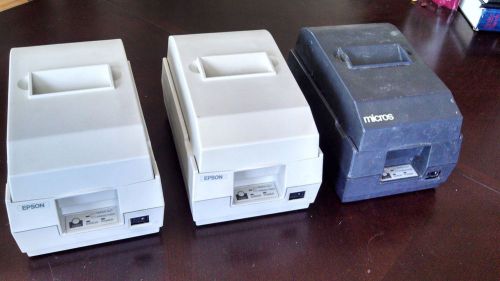Lot of 3 epson point of sale thermal, dirt resistant dot matrix printers for sale