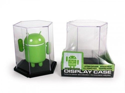 Single hexagon display case - stackable, uv-resistant, &amp; padded base for sale
