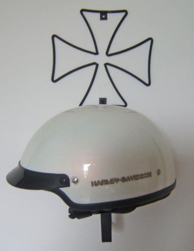 3 War helmet display stand German Iron cross wall rack USA md Motorcycle steel