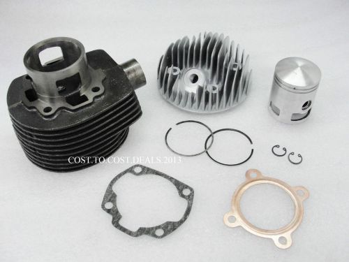 2X-VESPA CYLINDER BARREL PISTON HEAD COMPLETE KIT 150CC BAJAJ CLASSIC 3 PORT