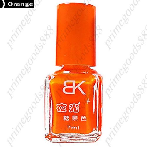 Glow Neon Fluorescent Non toxic Nail Polish Nails Varnish Lacquer Paint Orange
