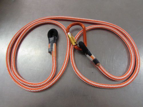 Spyder climb right 1/2&#034; x 10ft double eye rope lanyard w/ triple lock carabiner for sale