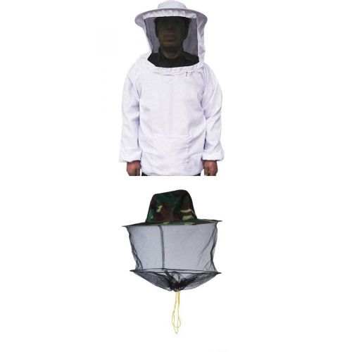 Smock Suit Dress + Protective Hat Anti Mosquito Bug Bee Insect for Beekeeper