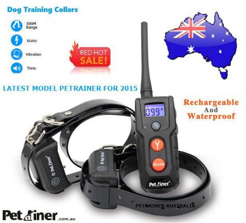 Shock 1 Remote 2 Rechargeable 3in1 Receivers Submersible Heavy Duty 300m Collar