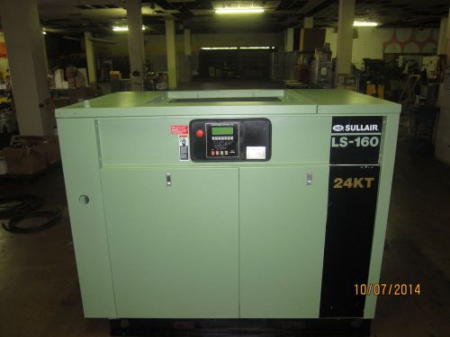 2007 sullair ls160-100h rotary screw air compressor for sale