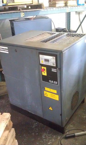 Atlas copco ga22 30 hp air compressor  132 psi, yr:  2000, only 15,000 hrs for sale