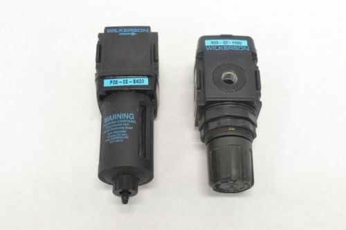 Lot 2 wilkerson mixed f08-02-sk00 r08-02-f000 filter regulator 1/4in npt b217402 for sale