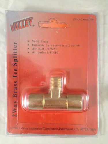 Valley atahct-001 two-way brass tee splitter for sale