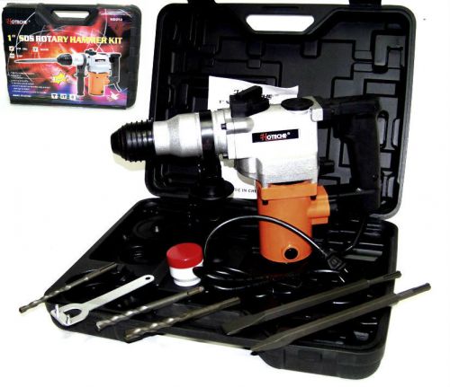 Hoteche 1&#034; electric rotary hammer drill with bits sds plus tool 3/4 hp for sale