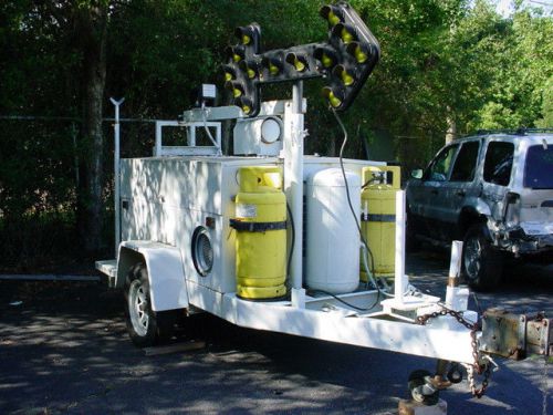 Fenex  trailer mount generator with 2 compressor blower lights road sign winch for sale