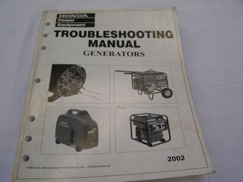 2002  EDITION HONDA COMMERCIAL / RECREATIONAL GENERATOR TROUBLE SHOOTING MANUAL