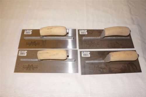 3/32in u-notch trowel marshalltown adhesive spreaders 704s zinc plated 4 new for sale