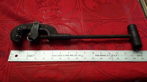 Large vintage no 1 - 16&#034; cast iron w/wood handle pipe / tube cutter for sale