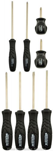 Hozan 8 piece flat &amp; cross point screwdriver set - fits jis &amp; phillips for sale