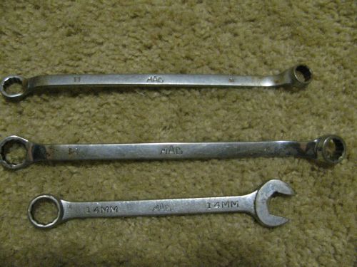 Mac tools metric wrench lot of 3 for sale