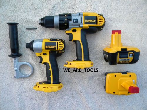 Dewalt dcd950 18v cordless hammer drill,dc825 impact,2 dc9180 batteries 18 volt for sale