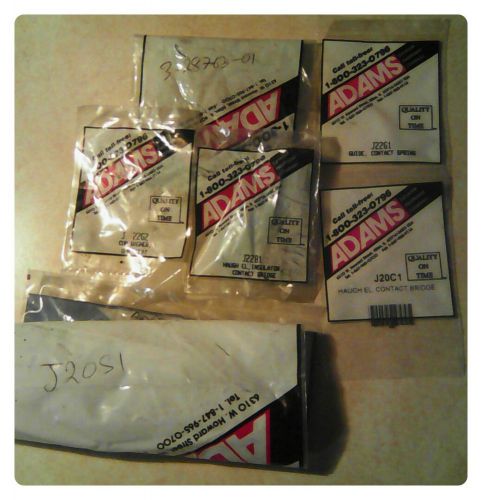 Adams Elevator Parts 119 pieces Part Numbers Included In Description NOS