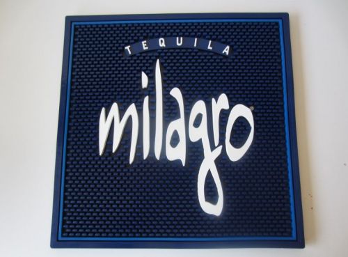 Milagro Tequila Bar Spill Mat Large 15&#034;x15&#034; Service Mat Pad Colllectors Blue NEW