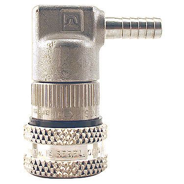 Ball Lock 1/4&#034; Barb Hansen Stainless Home Brew Keg Tap Coupler - Beer Out