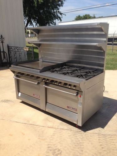 GARLAND Heavy Duty GRILL OVEN RANGE Commercial Kitchen Great Condition Gas