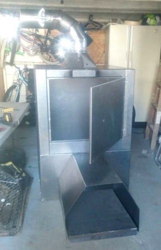 CUSTOM MADE BLACK IRON SMOKER 47&#034; X 32.5&#034; X 29.5&#034;