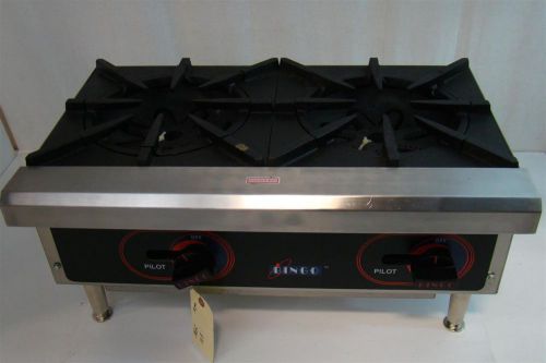 Bingo restaurant equipment 24&#034; two burner counter range nat gas d08-1009 cr-24-2 for sale