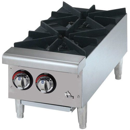 New star star-max hotplate gas countertop 12&#034; wide 2 burner 602hf for sale