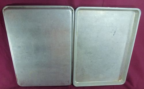 2 LOT - Half Size 18x13 Aluminum Baking Sheet Pan Commercial Grade Quality