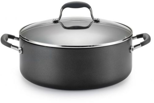 Advanced hard anodized nonstick 7 1/2 quart ered wide stockpot with out for sale