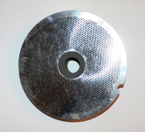 Sharptech southern saw meat grinder plate die 8-1/2&#034; diameter 3/32&#034; holes &amp; hub for sale