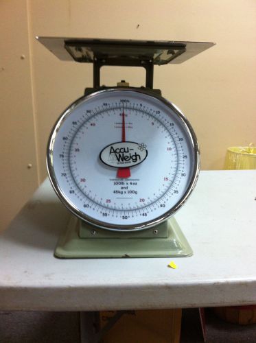 Accu-Weigh 100lb Scale 100 X 4 oz And 45 kg X 100 g and Temperature Compensated