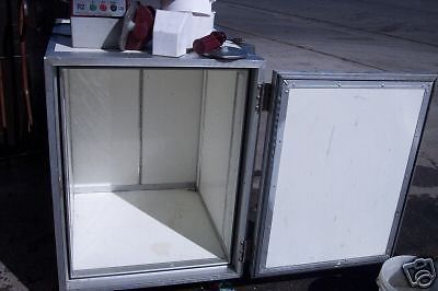 SODA MACH. ETC CABINET, ON CASTERS, FULLY INSULATED, CASTERS 900 ITEMS ON E BAY