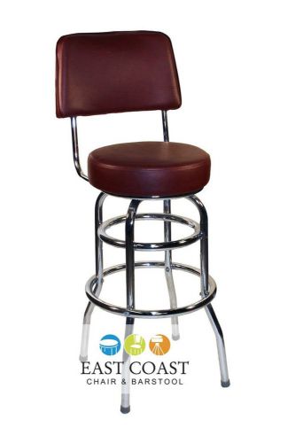 New gladiator wine retro style bar stool with back on double chrome ring for sale