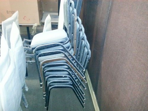Lot of 9 Black Restaurant Style Chairs Plus 1 Brown