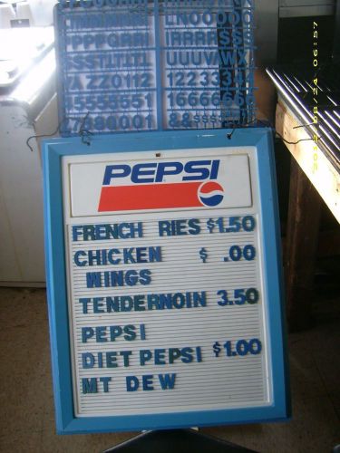 Pepsi-Cola small Menu Board Message Sign w/letters &amp; numbers set