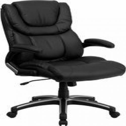 Flash Furniture BT-9896H-GG High Back Black Leather Executive Office Chair